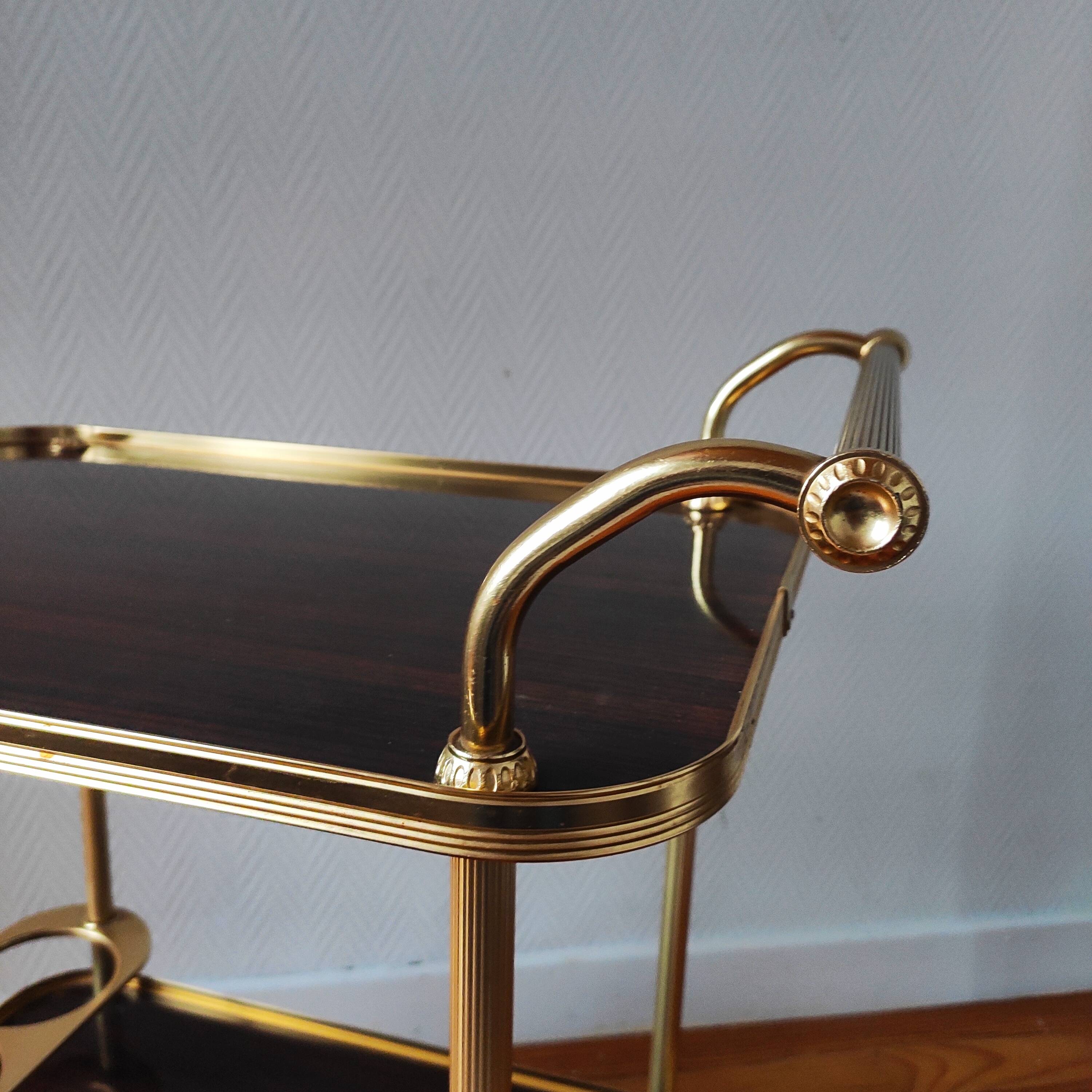 Vintage 1960s rolling bar cart