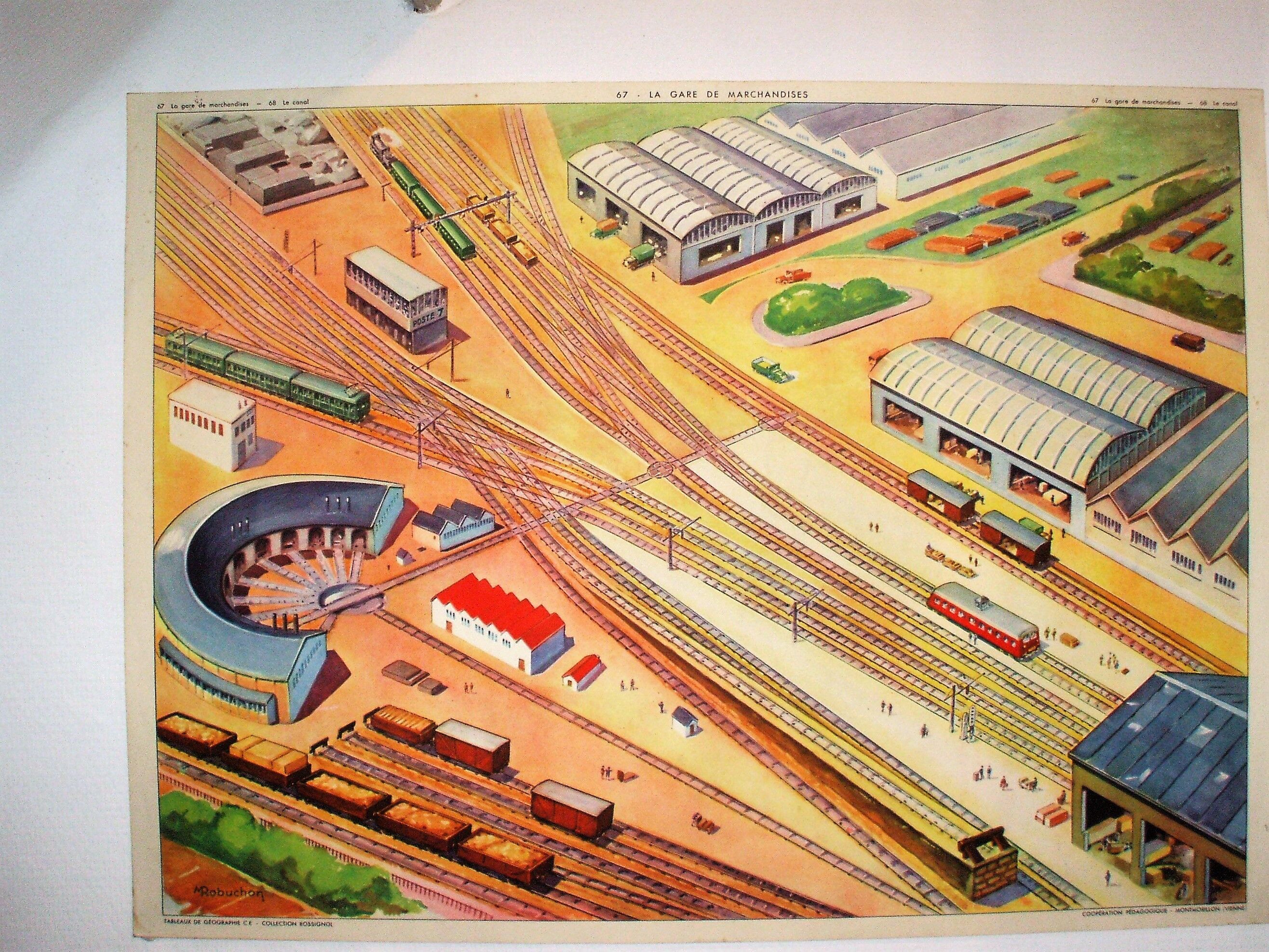 Affiche scolaire le canal la gare de marchandises