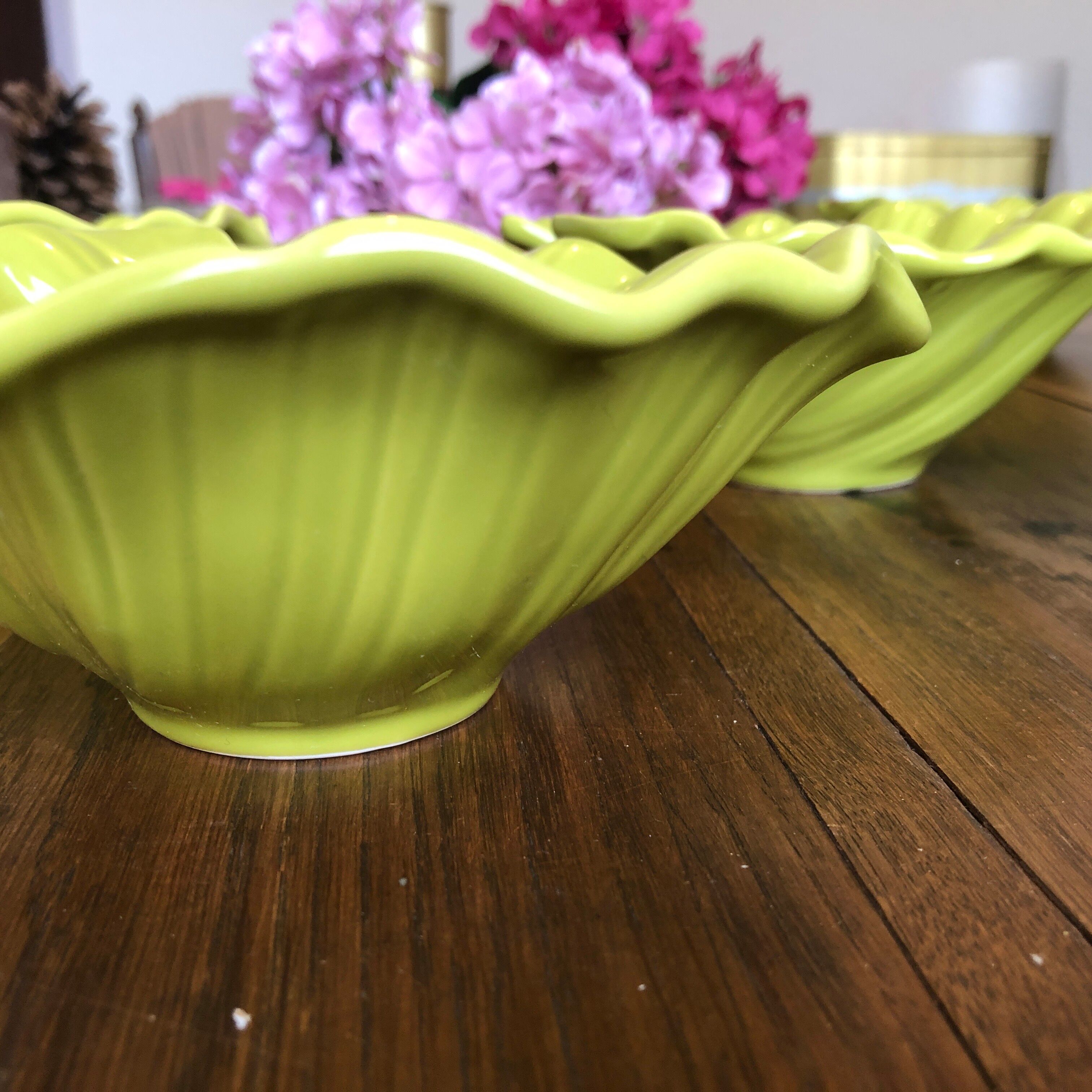 2 dishes and its 6 anise green cups