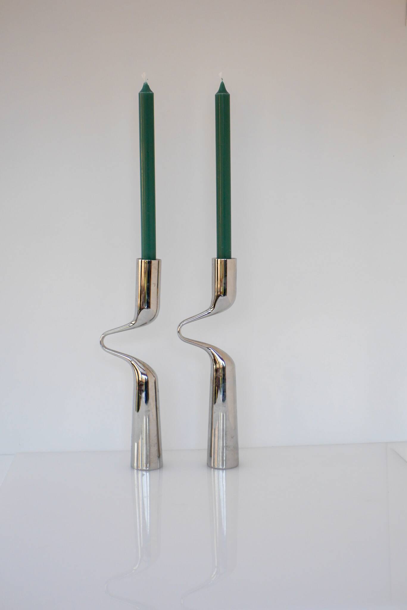 Sculptural Candleholders, 'Tango/Double' Modern Danish design by Mikaela Dörfel