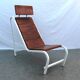 Very original lounge chair inside, outside from 1950, metal and wood