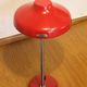 Carmine red saucer/UFO articulated years 50/60 desk lamp