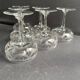 6 ½ crystal guilloché champagne glasses – Art nouveau