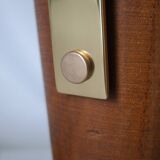 Vintage lamp base Maison le Dauphin in mahogany and brass.