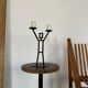 Vintage wrought iron anthropomorphic candle holder