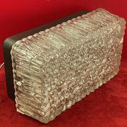 Ceiling lamp in glass holophane industrial loft 50s 60 vintage 1950