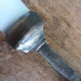 White porcelain door knob handles