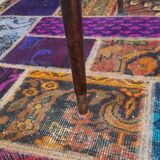 Vintage Scandinavian coffee table in teak and brass – 1960s