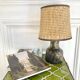 Earth lamp and braided lampshade 70s/70s