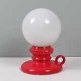Lampe de table vintage en céramique rouge par Massive, Belgique 1970