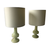 Paire de lampe en marbre