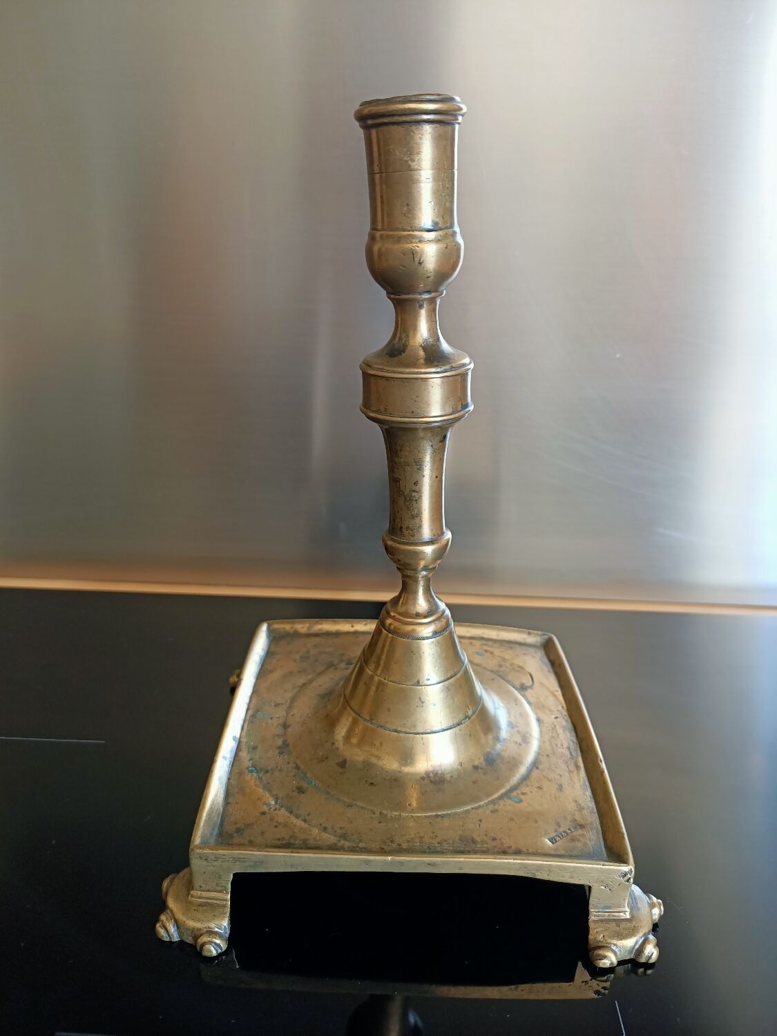 Spanish candle holder eighteenth bronze