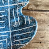 Vallauris Vintage Catchall – Palette Shape – Blue & White – 1950s/60s