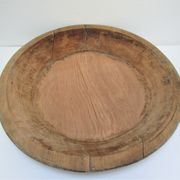 Plat bois massif patiné art populaire vintage
