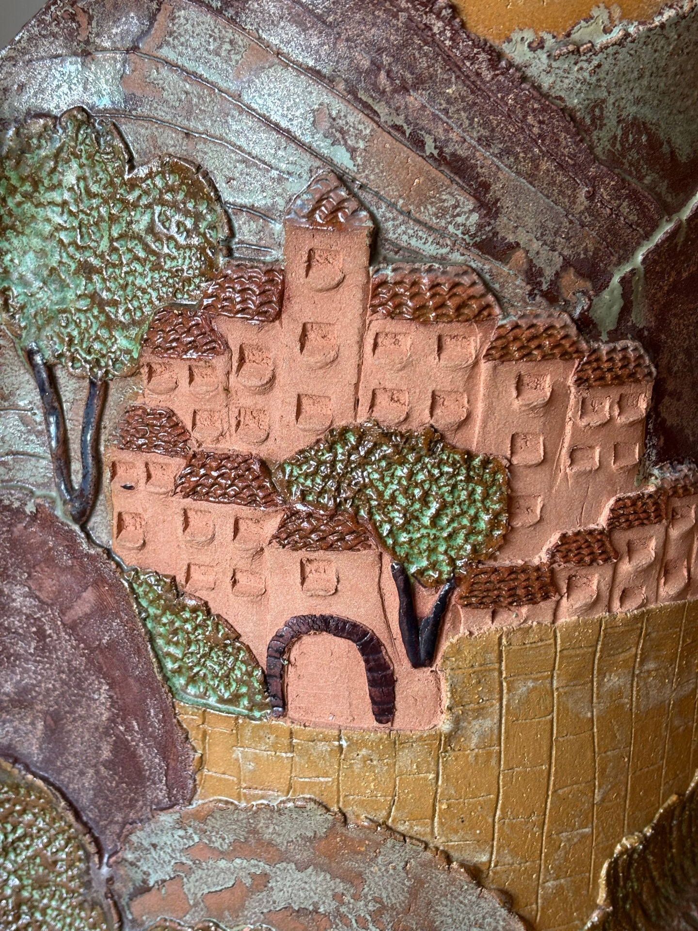 Terracotta lamp - 1970s