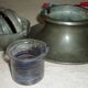 Pewter ship inkwell