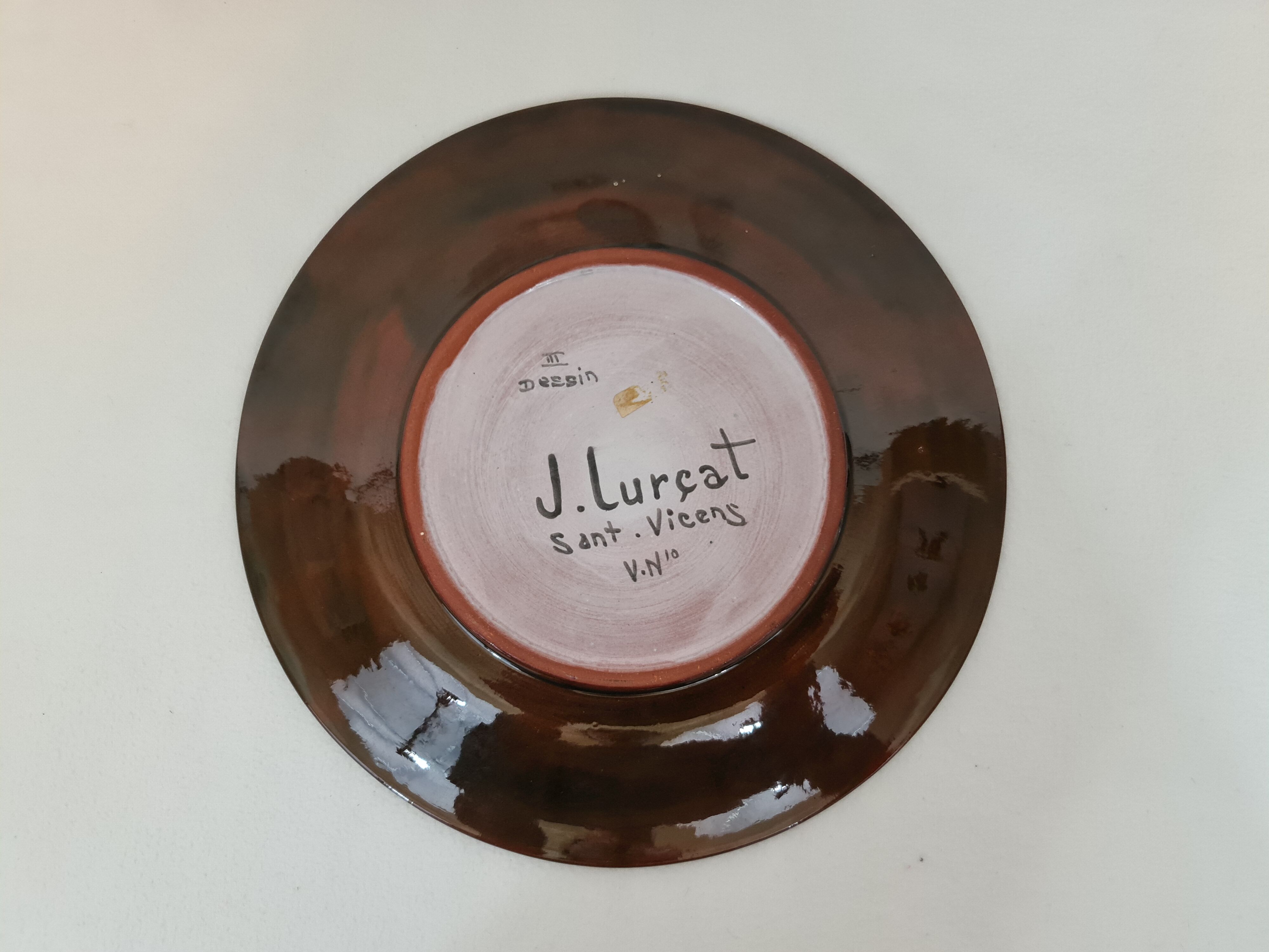 Enamelled ceramic plate by Jean Lurcat for Sant Vicens around 1950