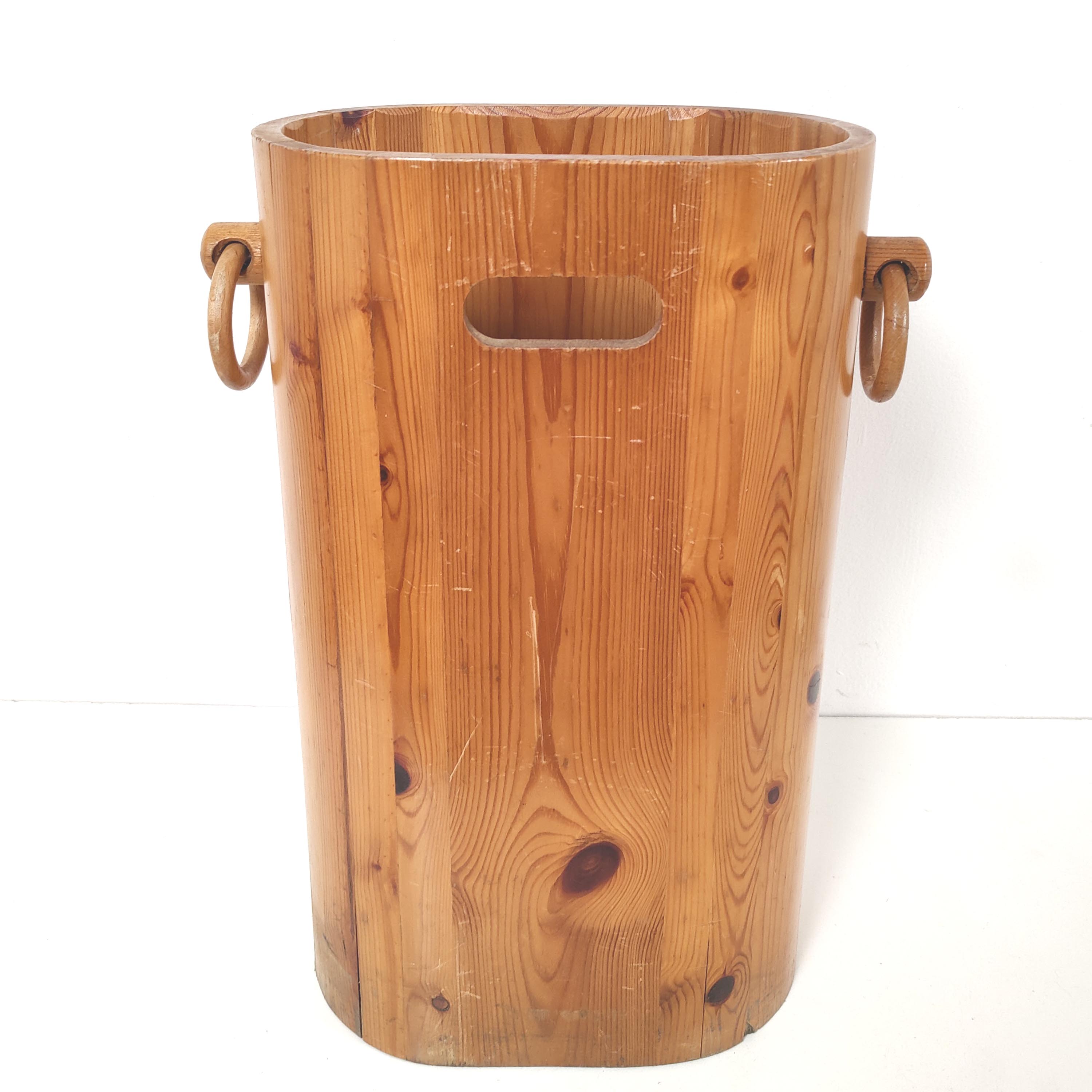 Vintage solid pine umbrella rack