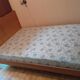 Lit vintage en bois 120 cm – années 50/60 – esprit moderniste