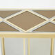 Console chrome laiton verre opalin noir de romeo rega 1970