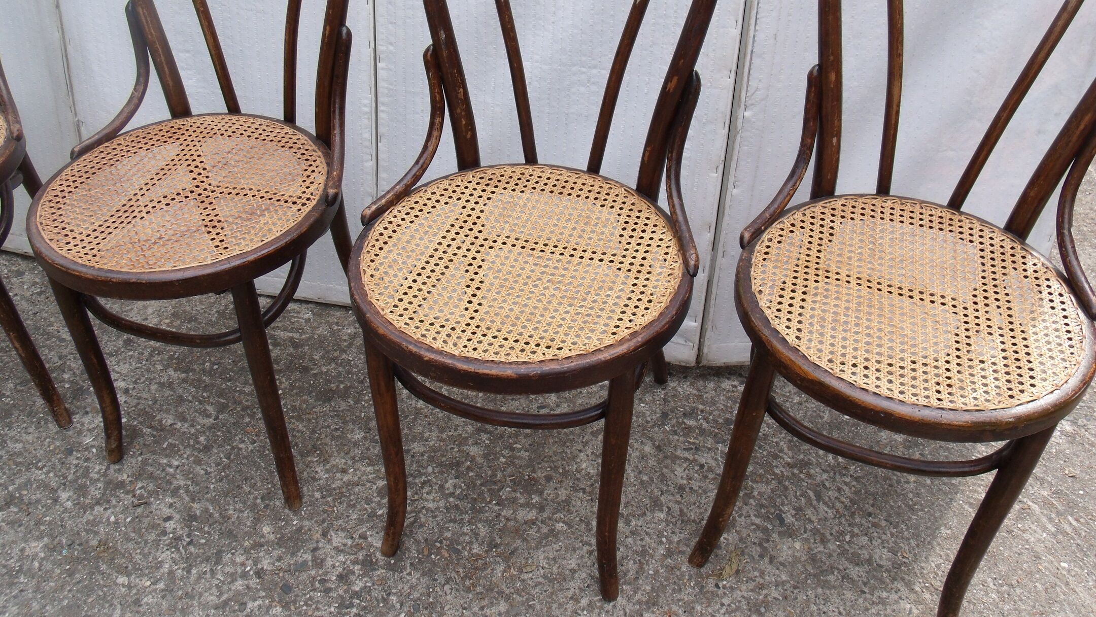 Lot of 4 chairs old bistro cyear