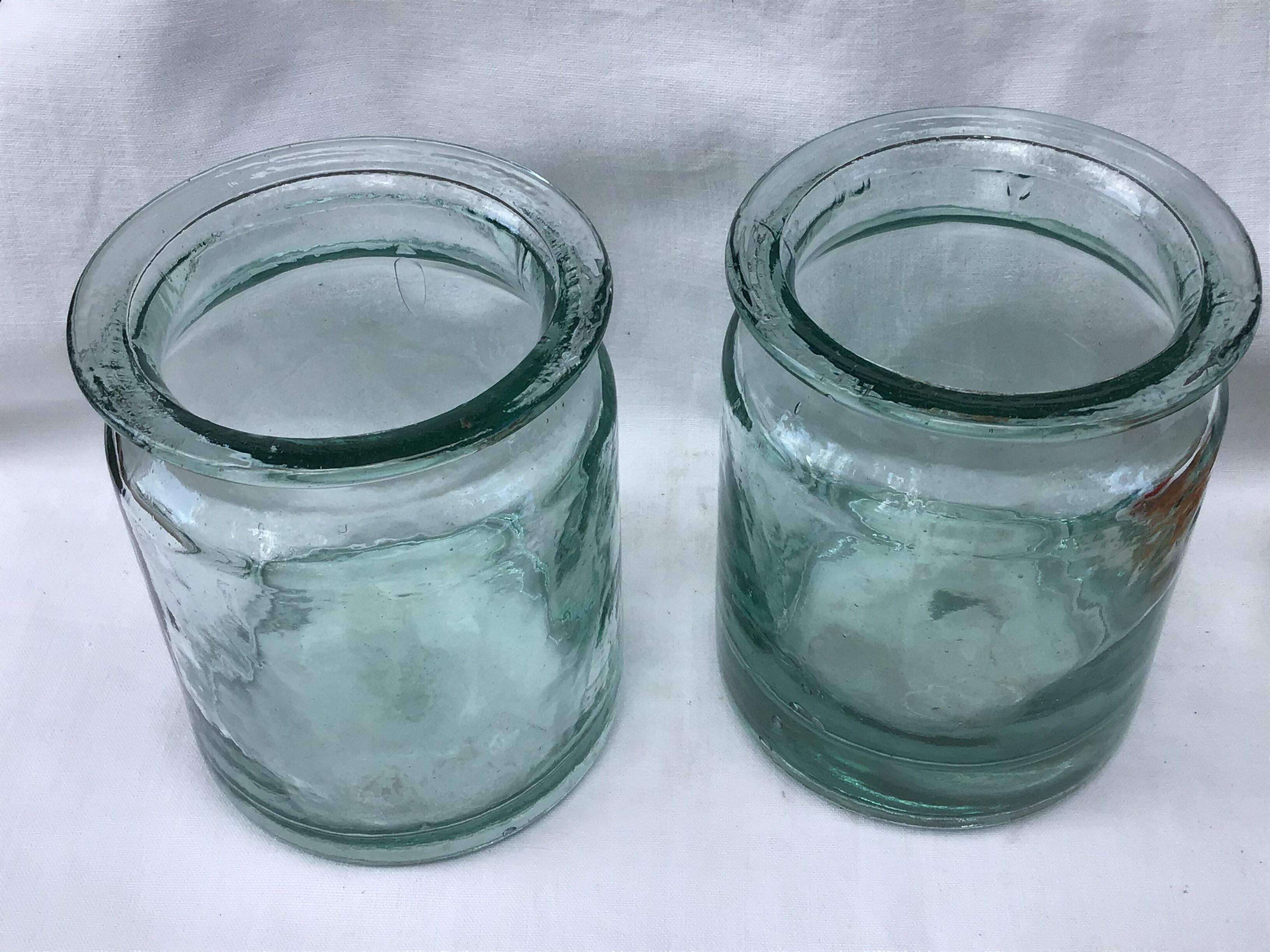 Pair jars green cork cork