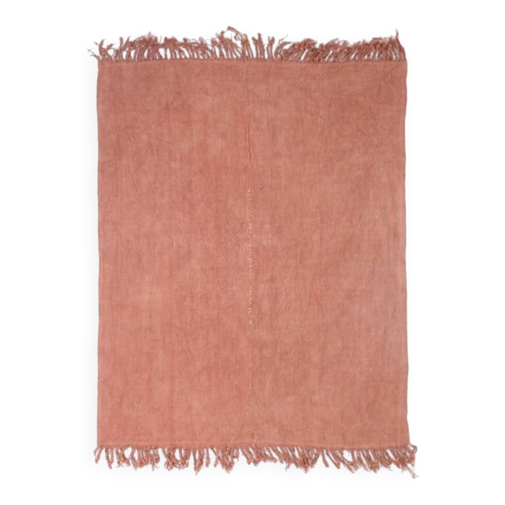 5x7 Terracotta & Brunt Orange Vintage Kilim Rug, 167x210Cm