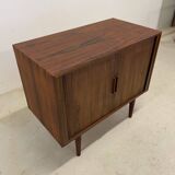 Rosewood Tambour Door Cabinet By Kai Kristiansen For Feldballes
