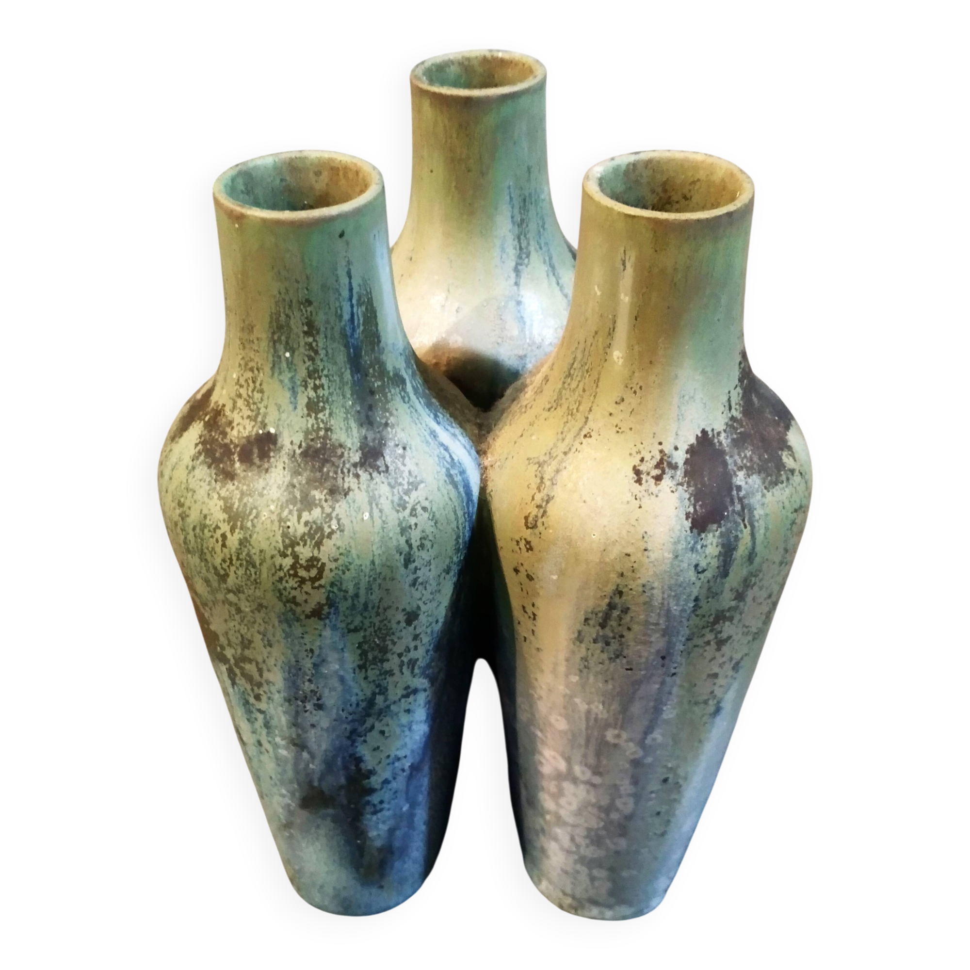 Vase triptyque Denbac 1930s