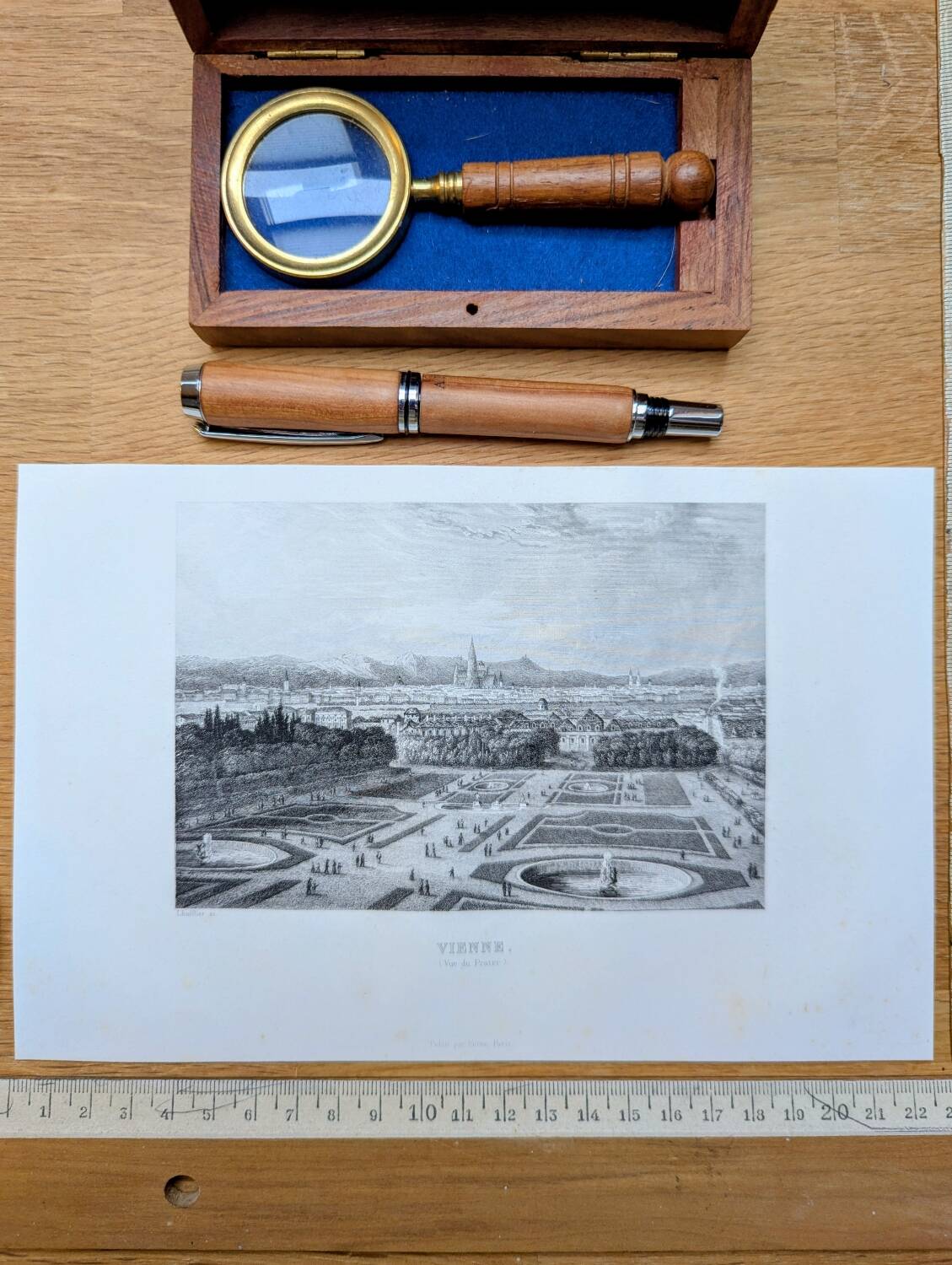 Vienna, Austria Vintage Engraving, 1841 Authentic.