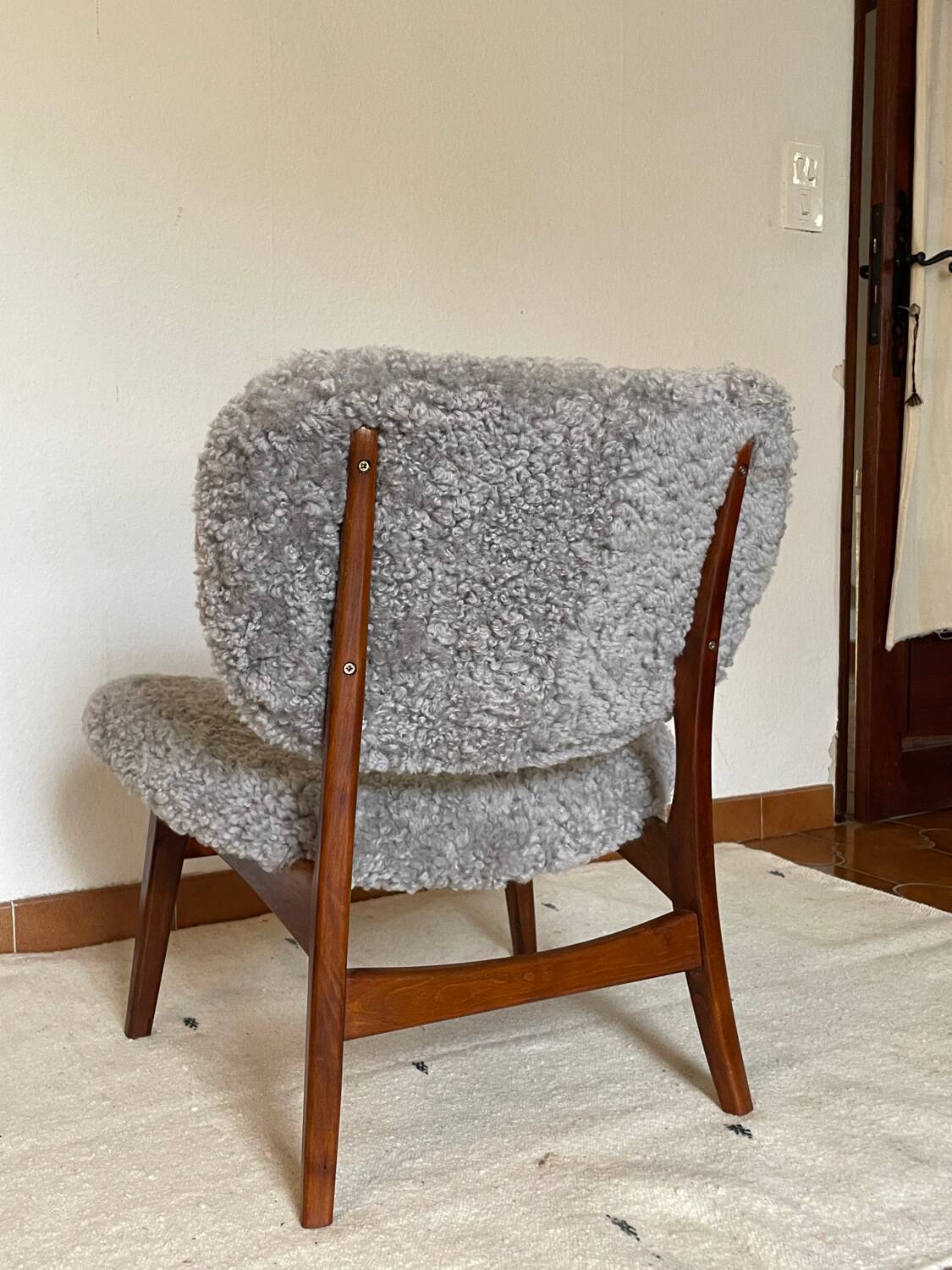 Danish MidCentury Lounge Chair Sheep Skin 50s