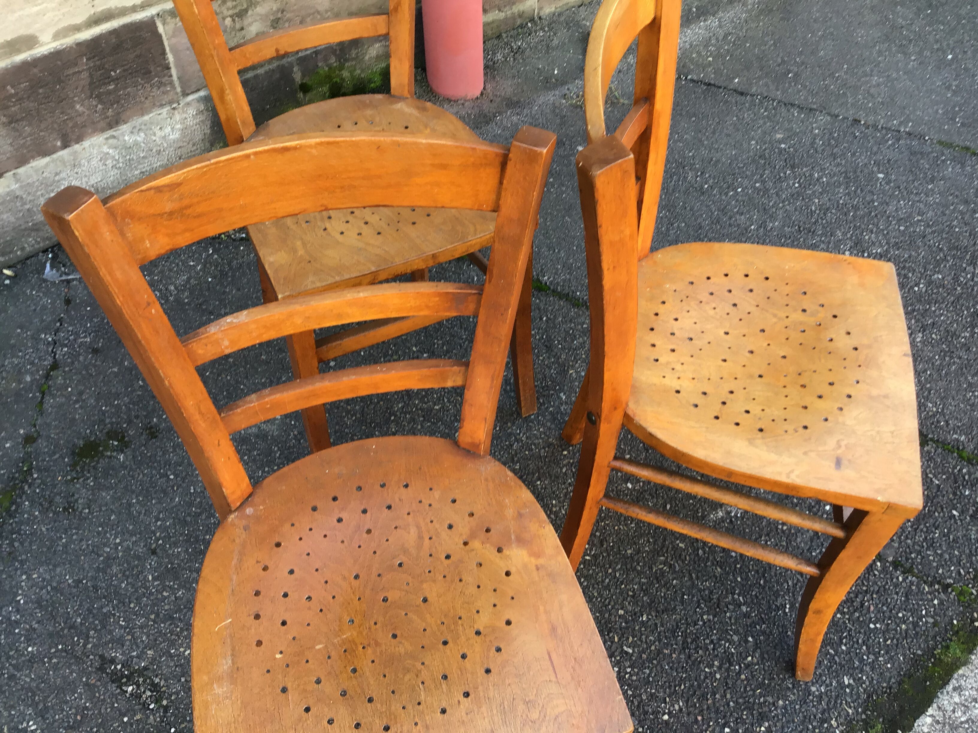 4 Baumann 1960s vintage bistro chairs