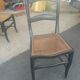 Set of 6 Napoleon III period chairs in blackened wood and caning
