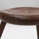 Hand-Carved Wood Tripod Stool, France, 1900s