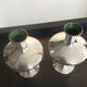 Pair of antique vases in mercurized eglomerized glass
