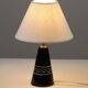 Black ceramic table lamp with sgraffito detail, Scandinavia, 1960s/1970s