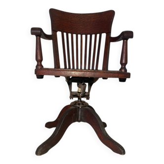 Fauteuil de bureau américain pivotant ancien mécanisme