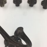 Set of 5 cast iron hooks