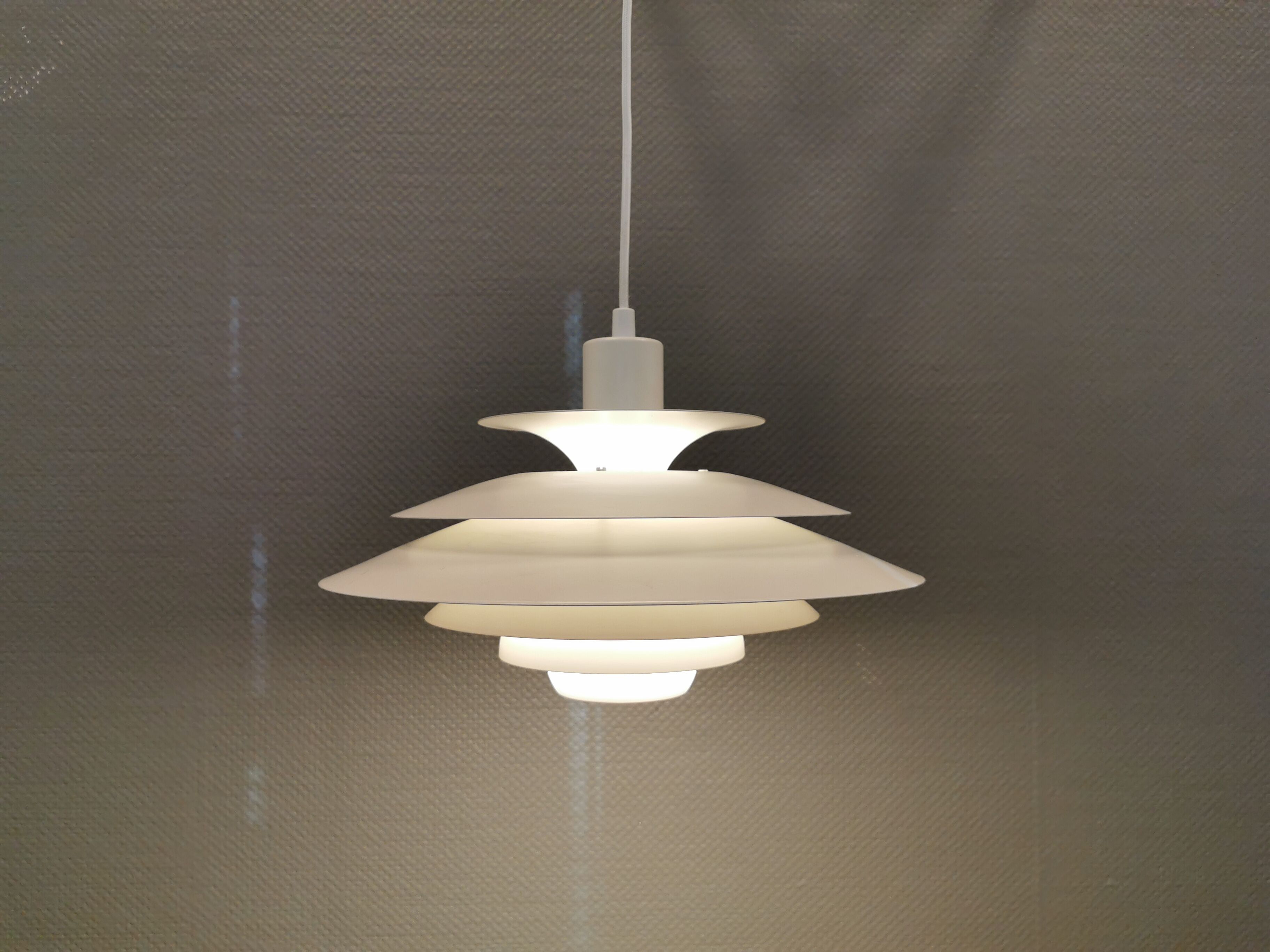 Danish designed hanging lamp, produced by JEKA (closed in the 1990s) model 1039-H.