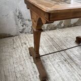 Walnut and tile bistro table 1890