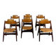 Set of 6 Egon Eiermann SE 18 folding chairs Wilde + Spieth, 1950s
