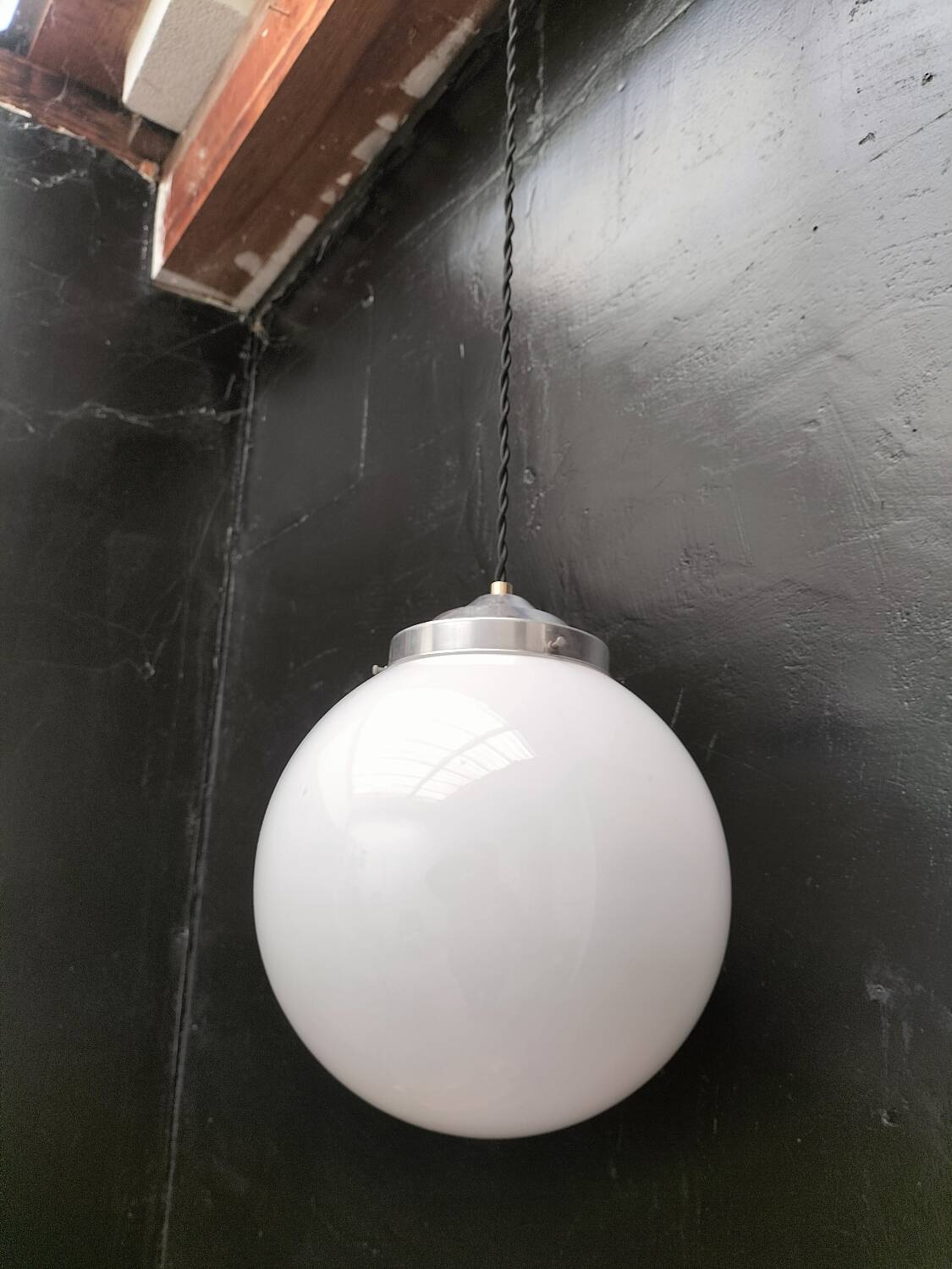 Opaline ball pendant light