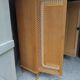 Vintage wardrobe in wood and rattan