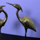 Lot of 2 statues heron brass - years 60 / 70