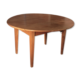 Table ovale en frêne XIXème