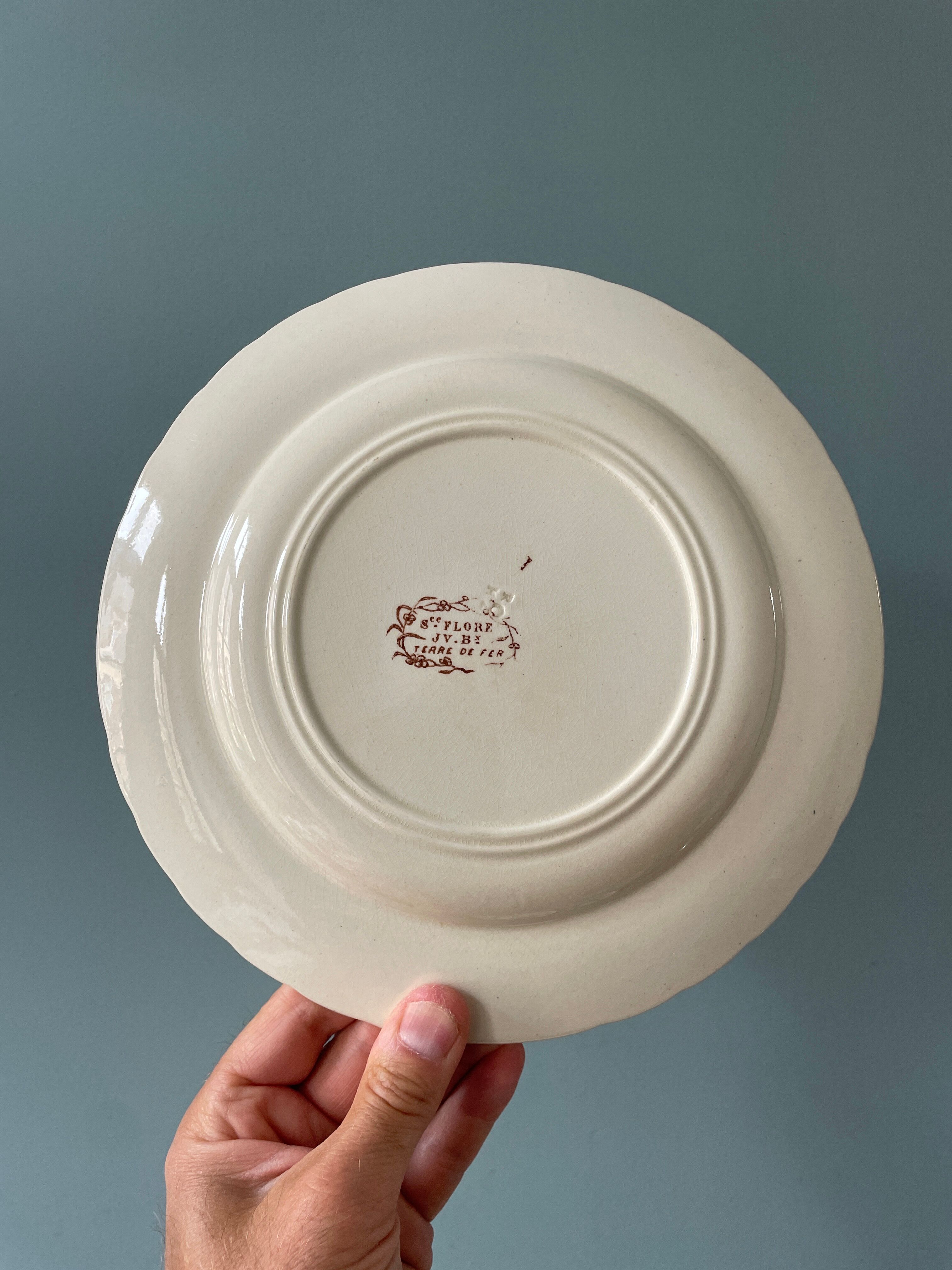 Lot de 2 assiettes Terre De Fer service « Flore »