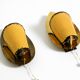 Two enchanting original Mid Century Modern brass wall lamps