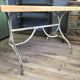 Table de bistrot vintage en chêne et métal