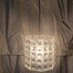 Vintage hexagonal cabochon pendant light – 70s
