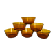 6 amber Duralex cups